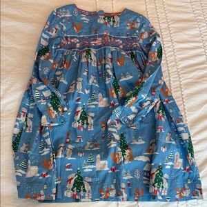 Mini Boden Blue Winter Wonderland Dress